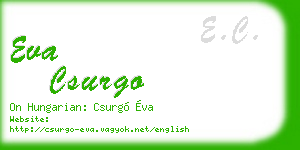 eva csurgo business card