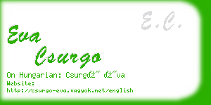 eva csurgo business card